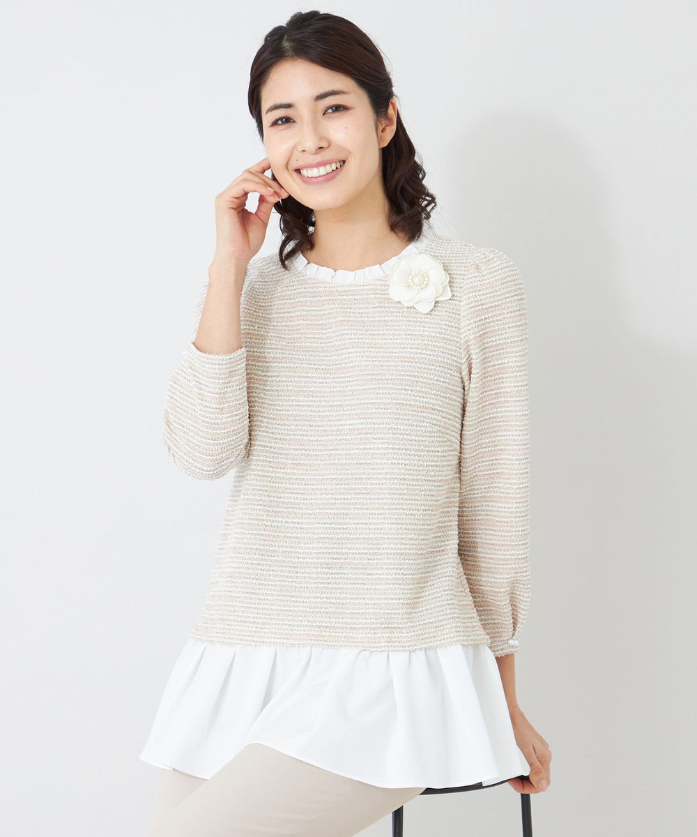 MIXツイードドッキング チュニック(ワンピース)｜TO BE CHIC(トゥー