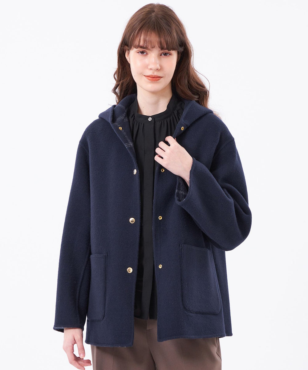 WEB&一部店舗限定】ウールリバーミドルフードコート(コート