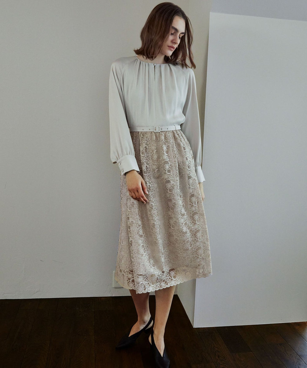 グロッシーレースコンビ フレアドレス(ワンピース)｜EPOCA(エポカ)の