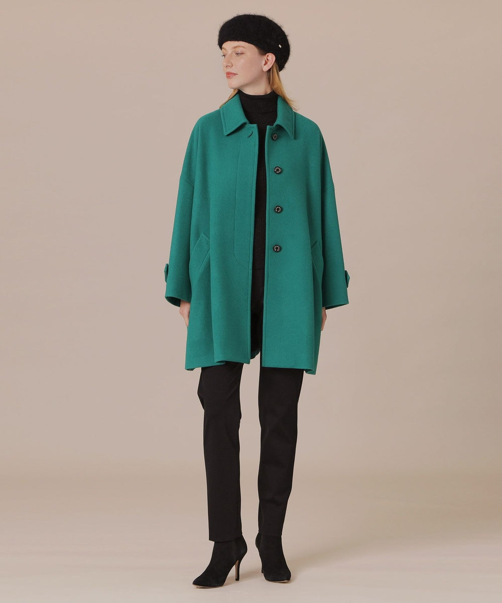ROSLEY/ロズリー】ファインウールメルトンステンカラーコート(コート