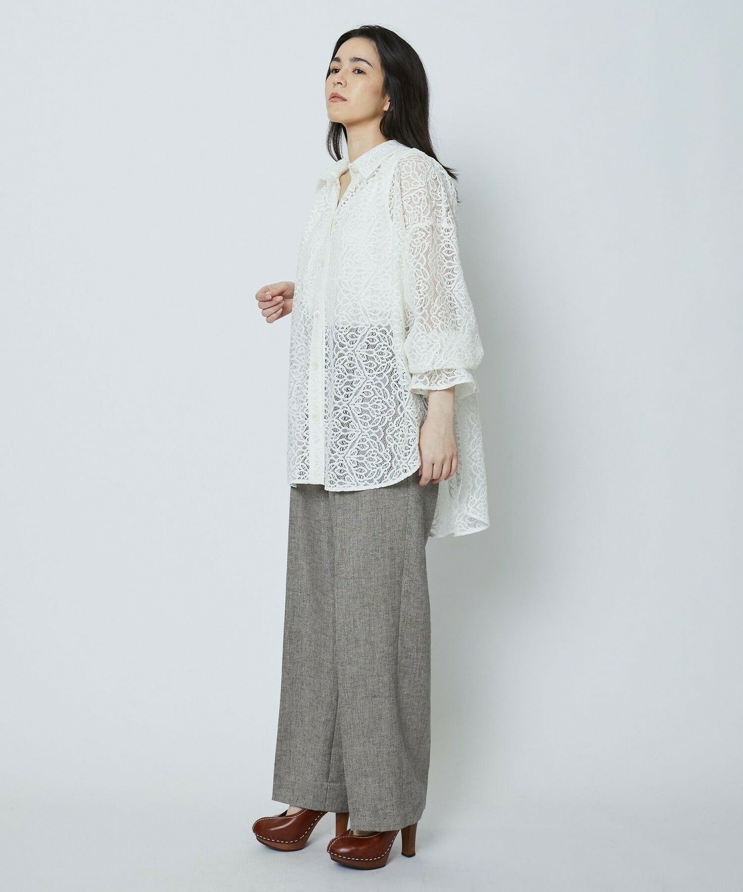 ボタニカルレースシャツブラウス｜BIGI online store - ビギ