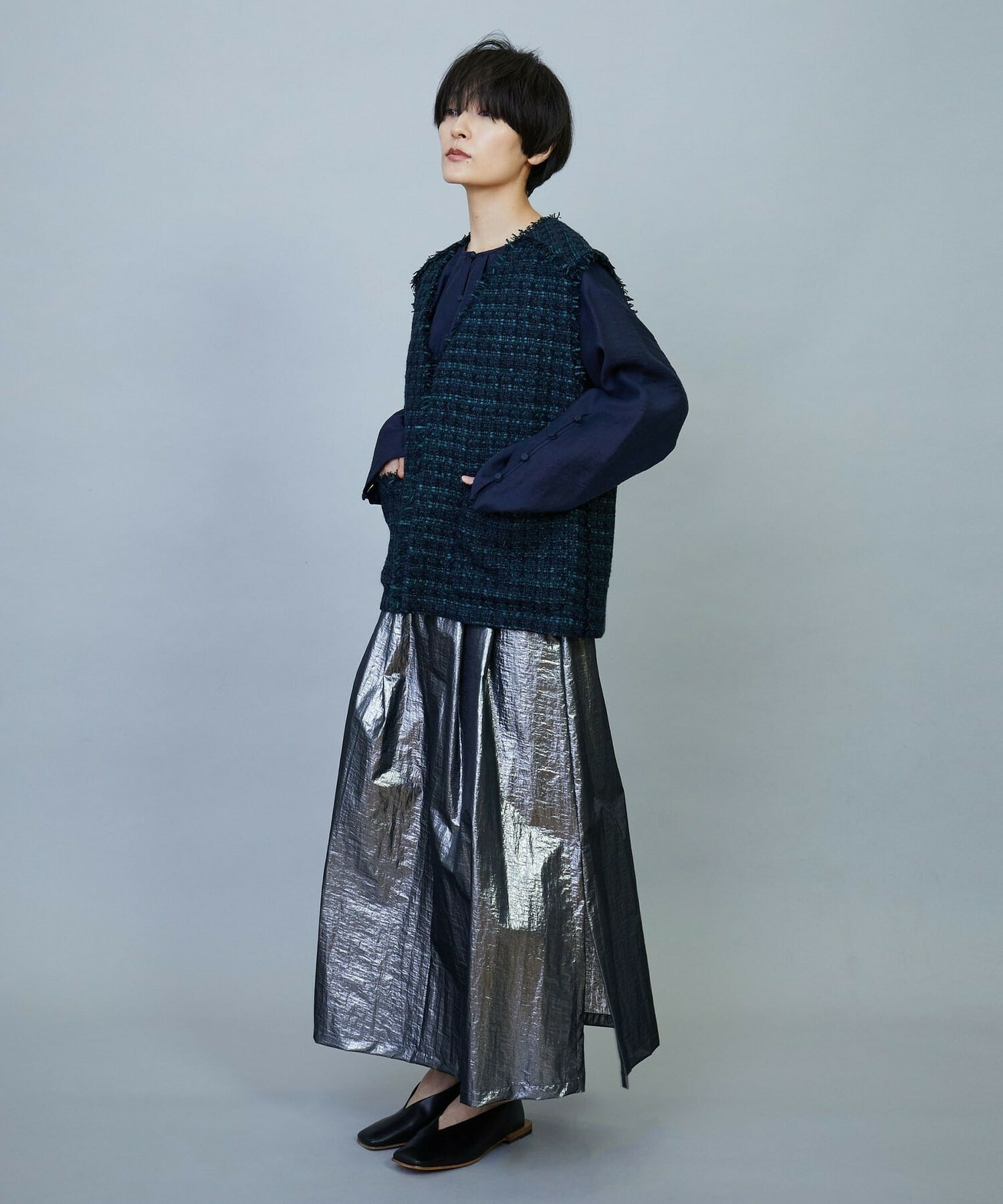 Lサイズ】ファンシーラメツイードジレ｜BIGI online store - ビギ