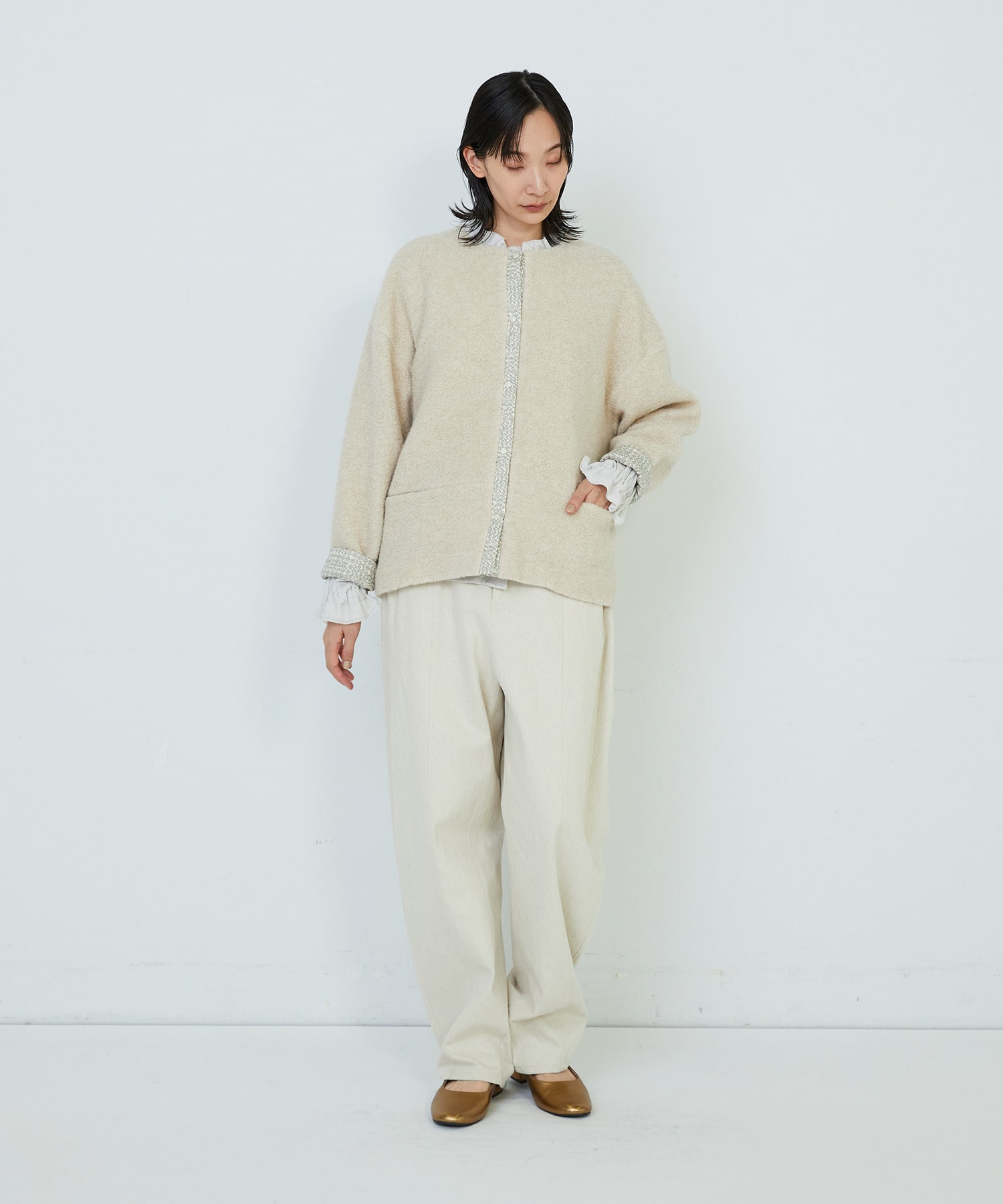 リバティプリントトリミングボアジャケット｜BIGI online store - ビギ