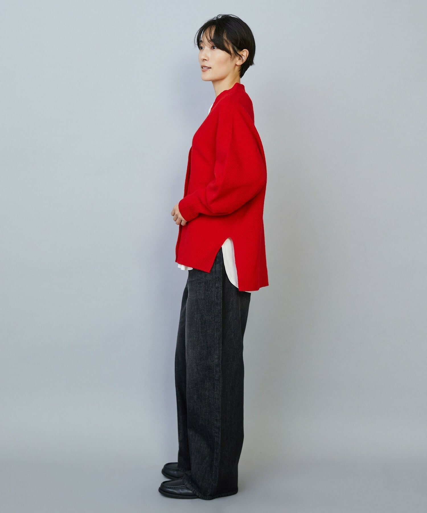 クーマラム鹿の子編みVネックカーディガン｜BIGI online store - ビギ