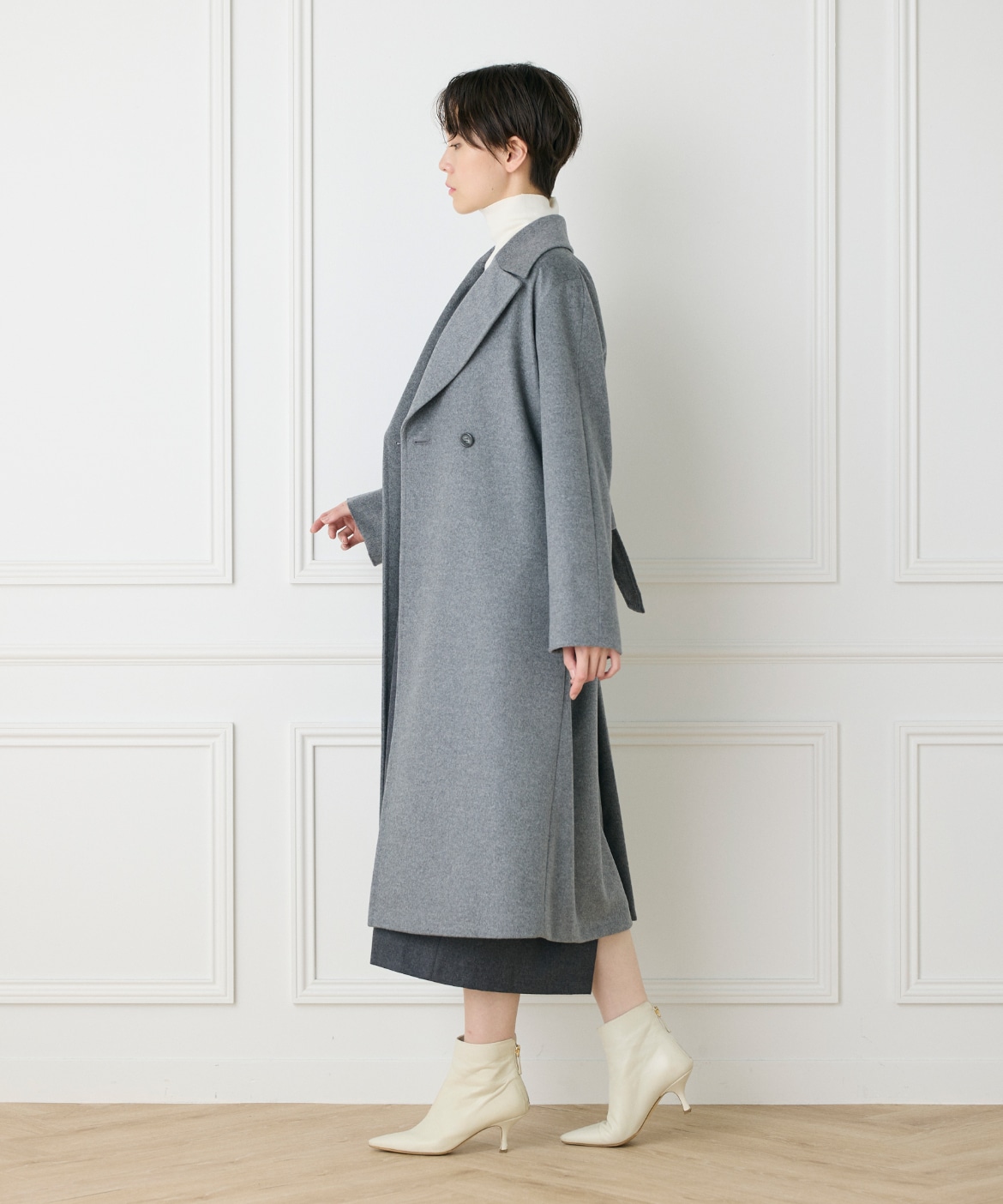 WEB限定》カシミヤ100%ラップコート｜INED（イネド）｜フランドル