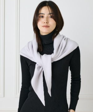シームレストライアングルカシミヤニットストール《ASAUCE MELER
