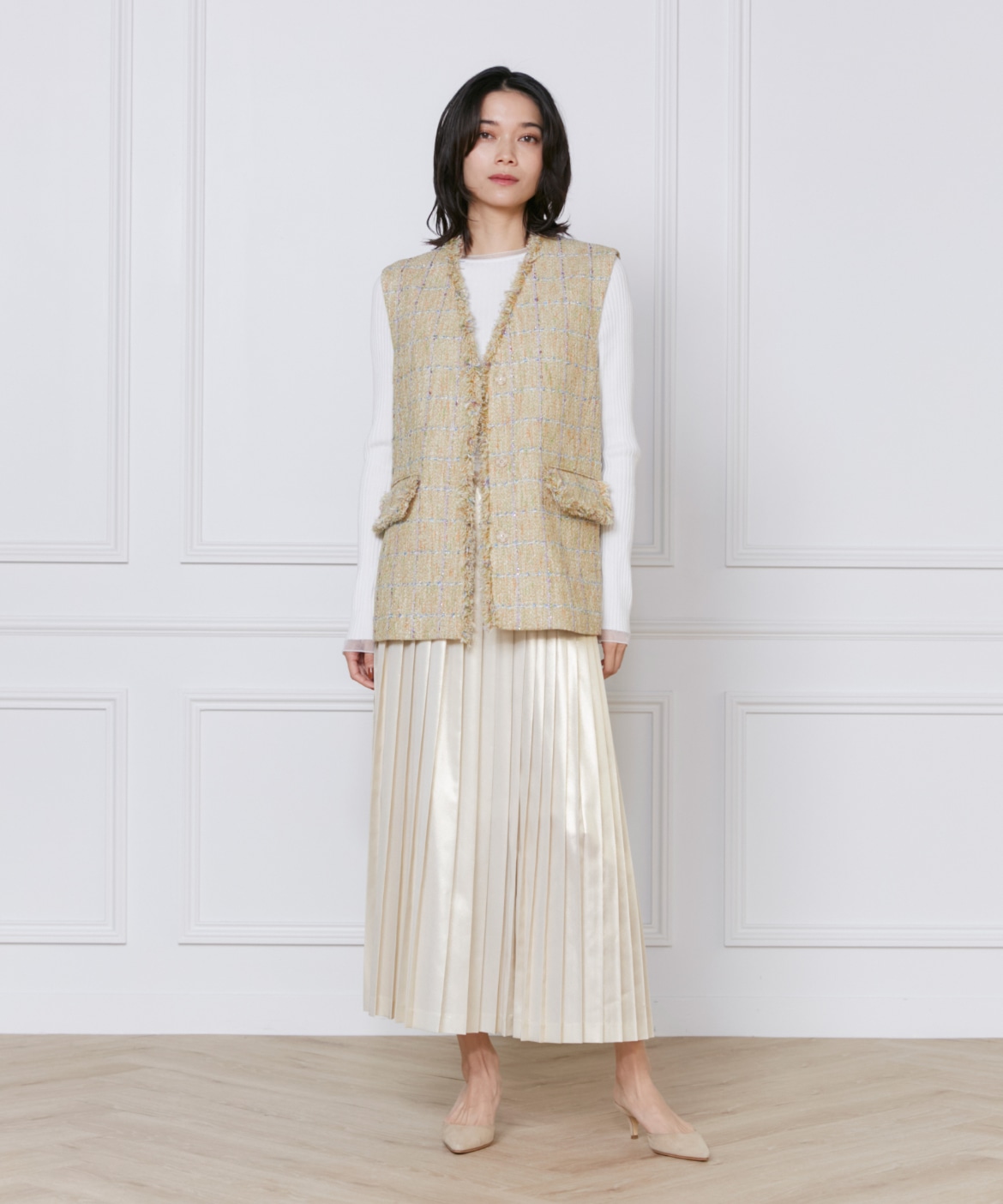 ツイードジレ《Lanificico Campore》｜INED（イネド）｜フランドル