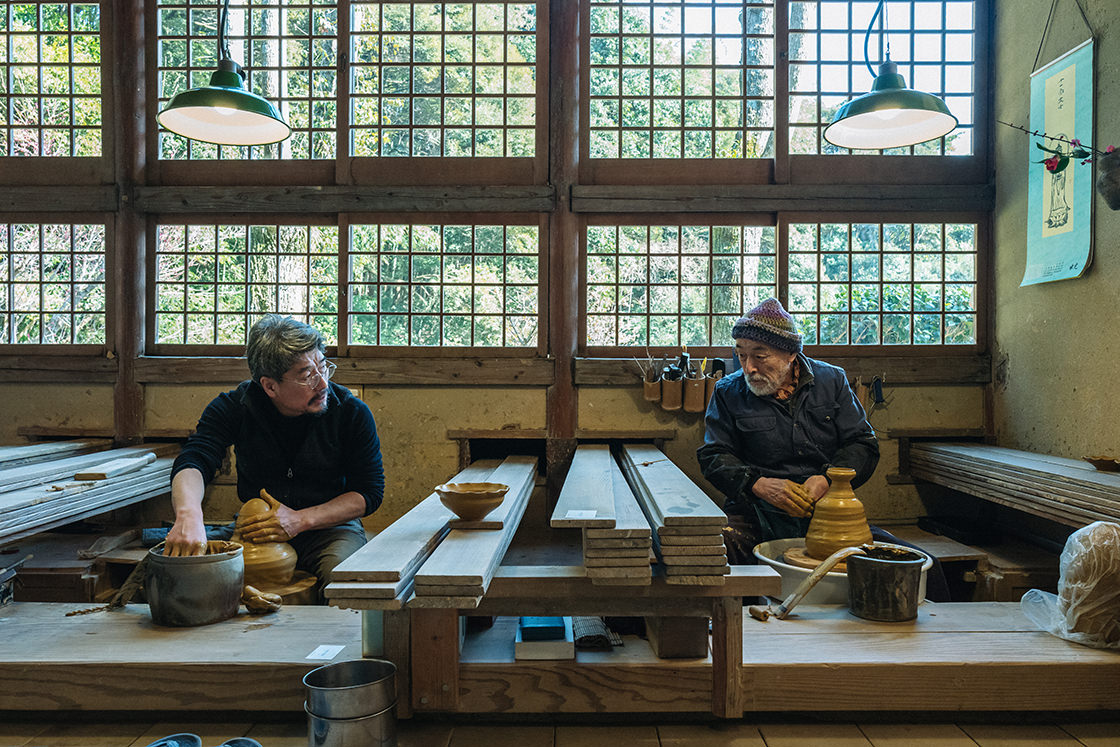 隆太窯 絵唐津四方向附 5客 A 唐津 隆太窯 中里太亀