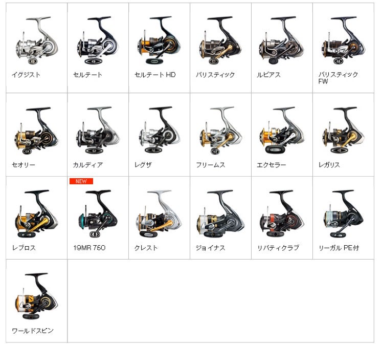 シマノ・ダイワ】3000番のスピニングリールの種類・使える釣り物