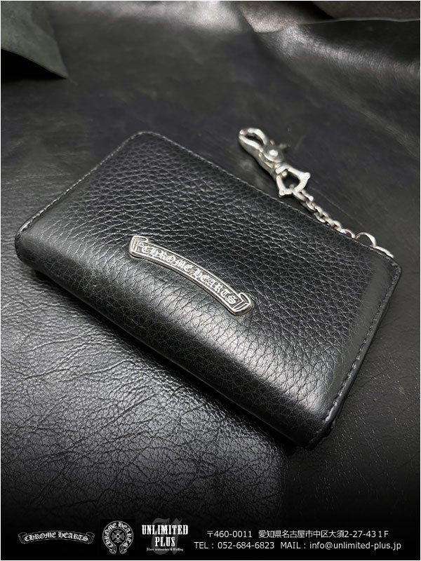 クロムハーツ ブラックレザー フラットポーチ クロムハーツ ブラック