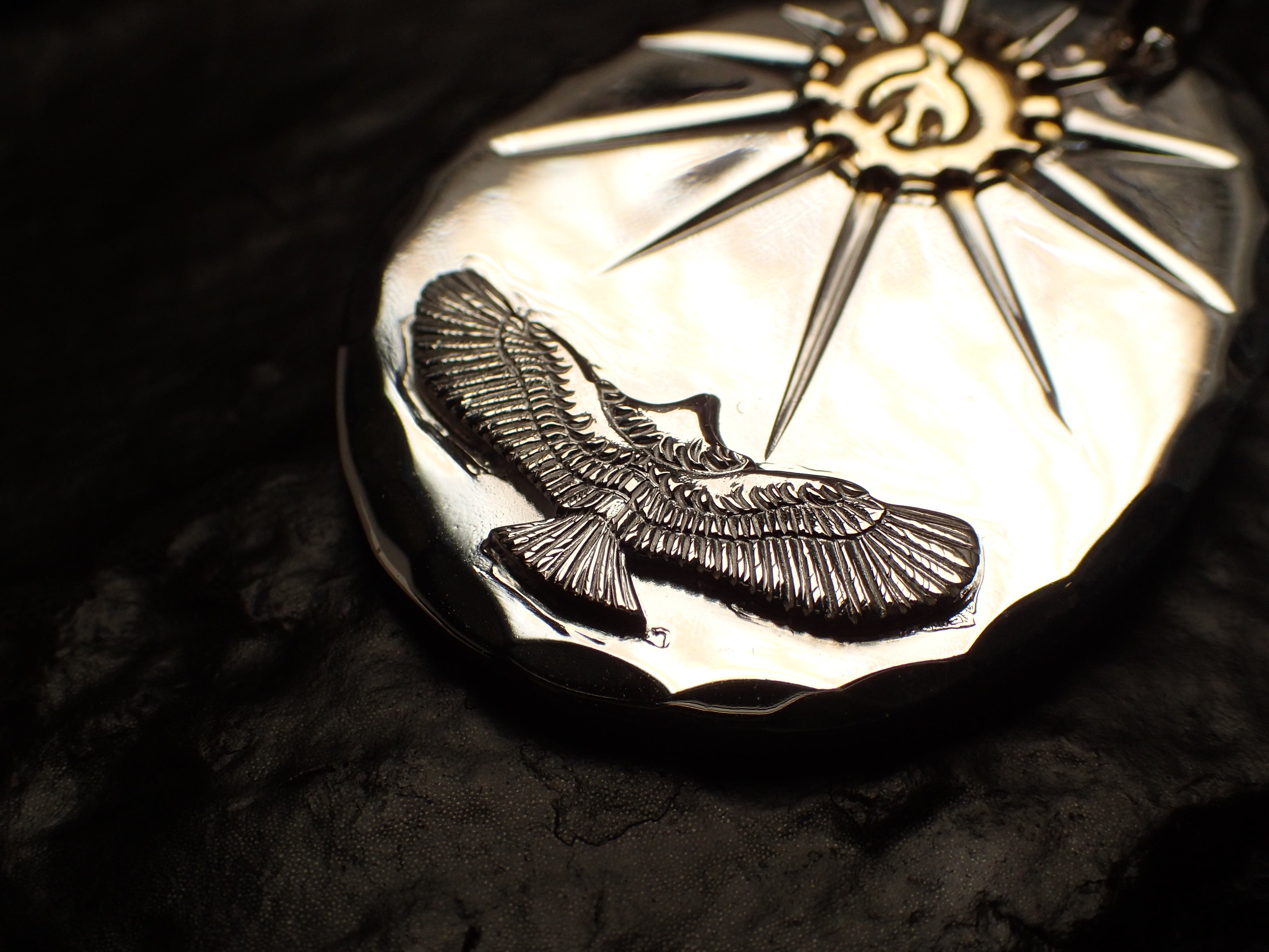 Bridge(ブリッジ)K18YGサンw/イーグルスタンプ/ミニイーグル/タタキ