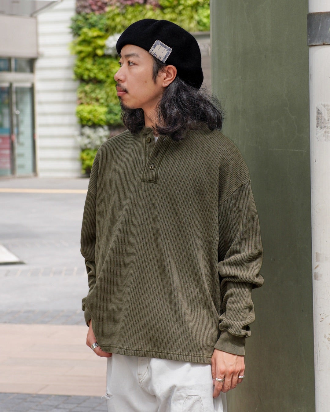 SEABEES】着心地抜群ワッフル生地のサーマルロングTシャツ二型