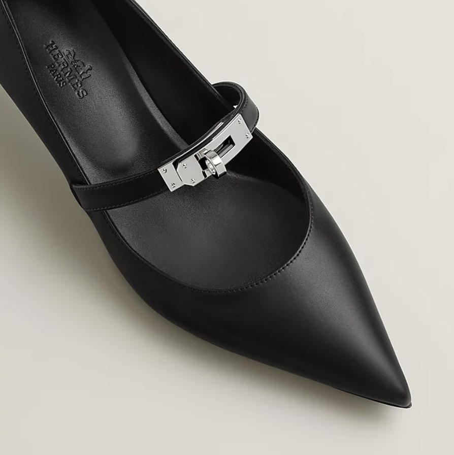 美しすぎるケリーバックルが付いたエルメスのパンプス キアラ 40