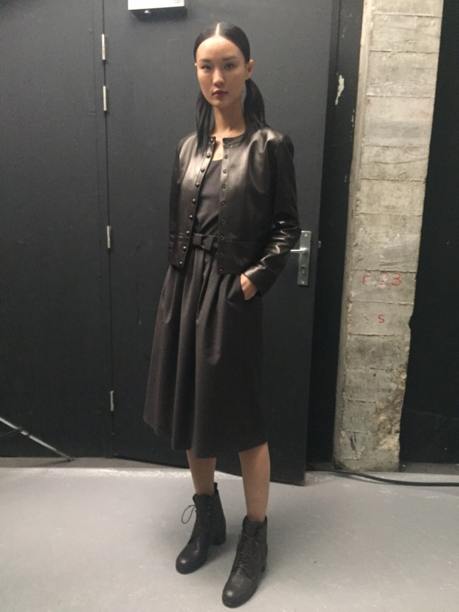 あのカーディガン・プレッション がレザージャケットに！@agnès b