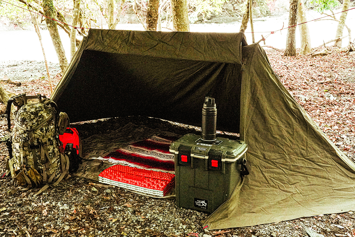 軍幕（USパップテント）をポールレスで張るための簡単3ステップ