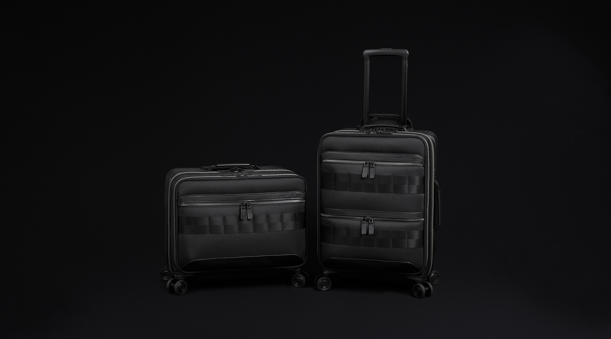 BRIEFING初のレザー×ナイロンのスーツケースは上品顔でビジネスシーン