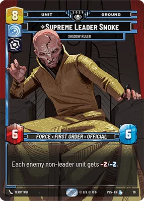 Supreme Leader Snoke, In the Seat of Power Card | Star Wars