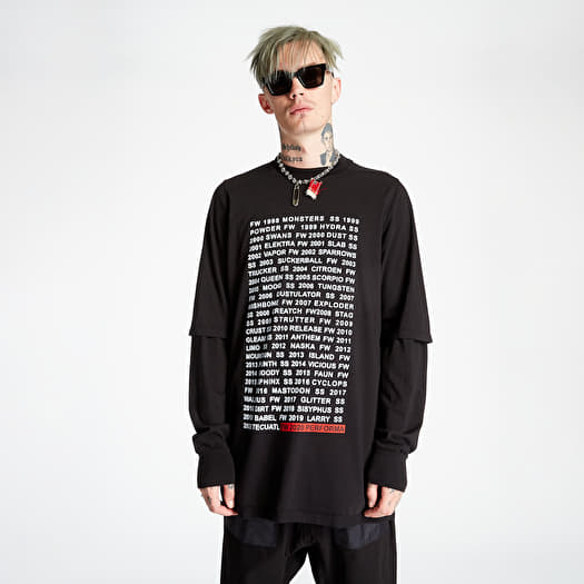 T-shirts Rick Owens DRKSHDW Hustler Tee Black/ Chalk White