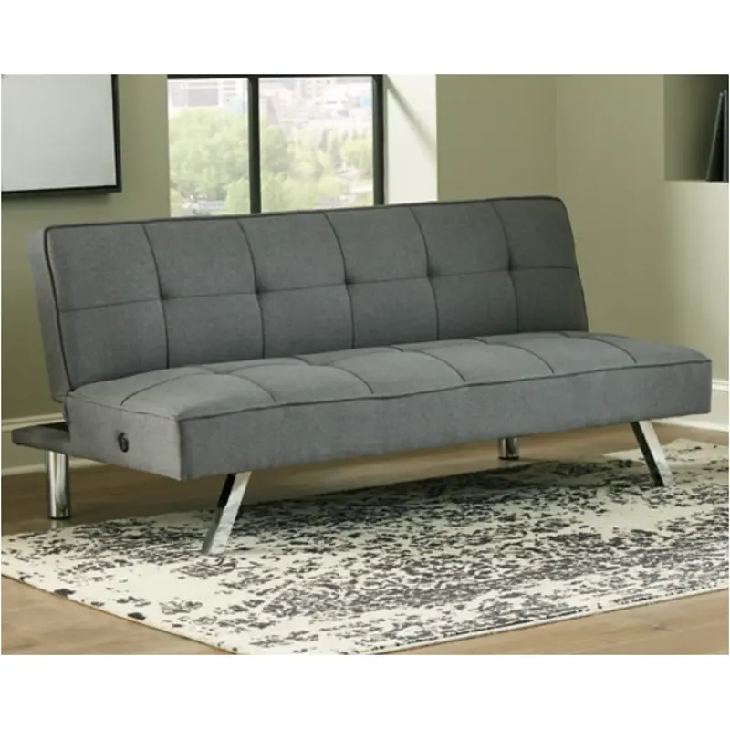 6800445 Ashley Furniture Santini - Gray Flip Flop Armless Sofa