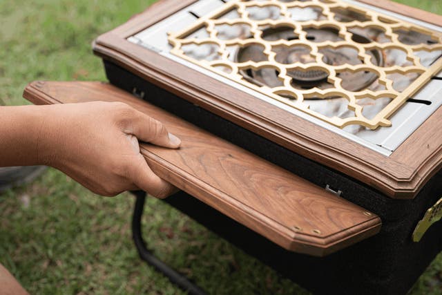 ウォルナット×真鍮【シェルフコンテナ25専用・サイドテーブル】簡単