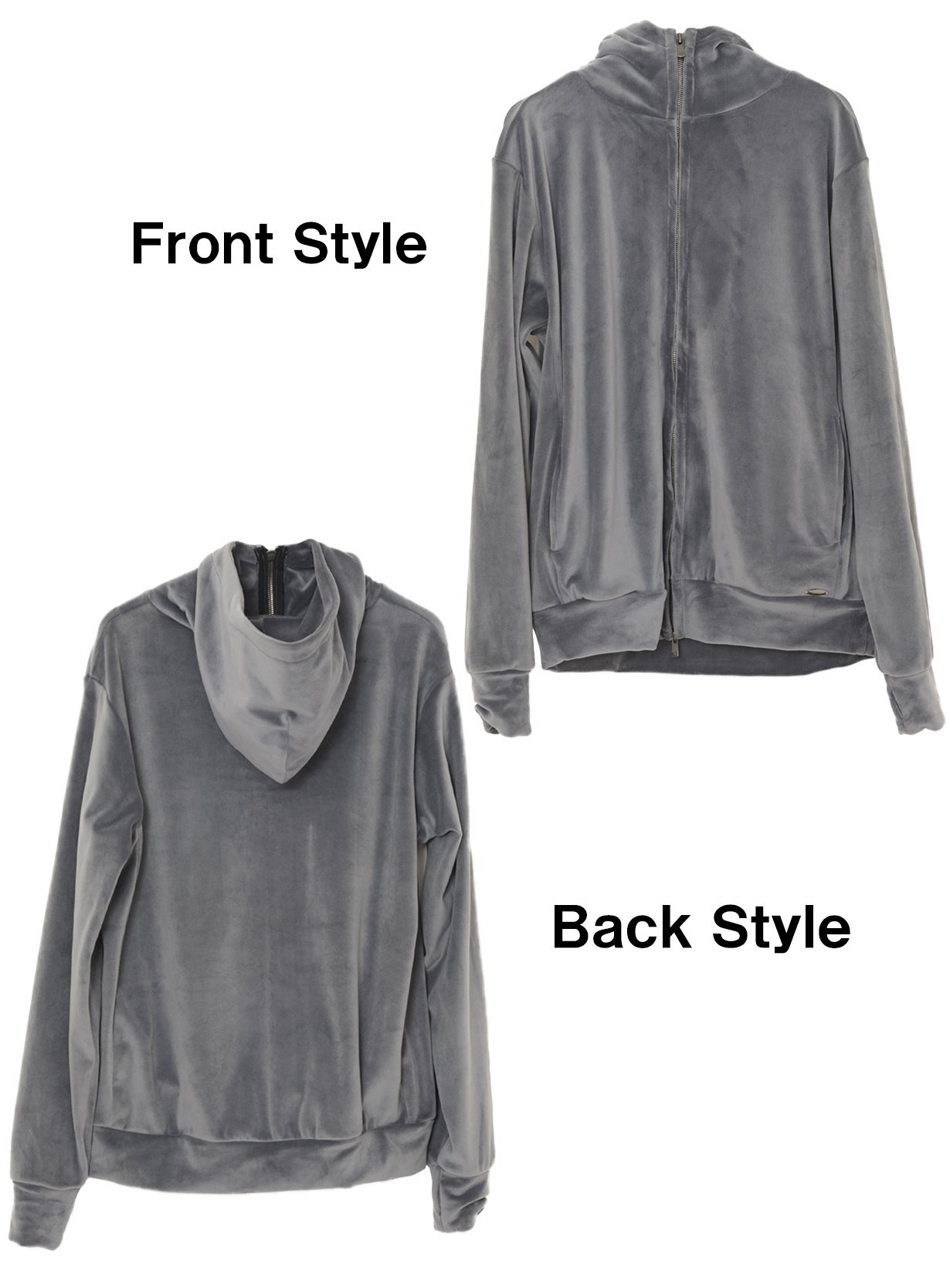 スーパーラバーズ ハイネックジップアップパーカー ドクロ グランジ