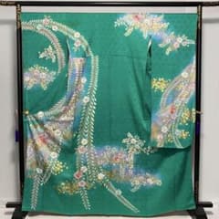 D166 振袖 藤娘きぬたや やまと誂製 総絞り 辻ヶ花 正絹 着物 袷 極美