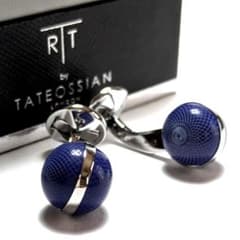 tac145 タテオシアン カフス シルバー×ブルー ラピスラズリ石