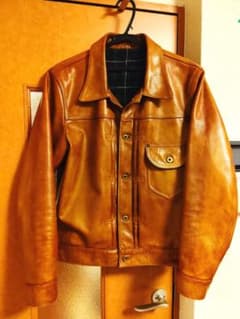 レザージャケット gジャン 1stモデル ウイスキーカラービンテージ