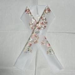 ume様専用/定価2.9万 正絹 刺繍半襟 華縫 みふじ 加藤萬 丹後ちりめん