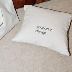 ANCHOR INC. FABRIC LOGO CANVAS CUSHION - メルカリ