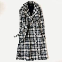 極美品✨️セオリー ツイード ガウンコート ベルト ロング丈