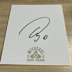 オリックス・バファローズ 渡部遼人 直筆サイン色紙 宮崎キャンプ限定