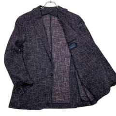 逸品】TAGLIATORE アンコンジャケット ウールツイード 本切羽 46