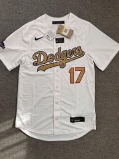新品 未開封 ドジャース 大谷翔平 17番 ゴールド ユニフォーム メンズ