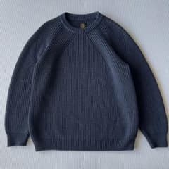 美品 BATONER 23aw SIGNATURE CREW NECK 紺 2 - メルカリ