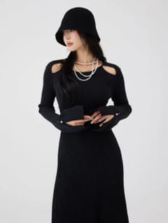 新品未使用 EIMY ISTOIRE リブニットロングワンピース - メルカリ