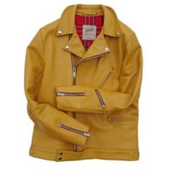 666 Leather Wearトリプルシックスサイクロンライダースイエロー40