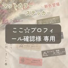 ここ☆プロフィール確認様 専用 - メルカリ