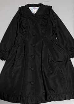 2月中値下げ】ガーリーリボントレンチコート黒 kawaii Chalmiere