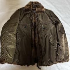 白飯 様専用CABANE de zucca ファー付フライトジャケットブラウンS