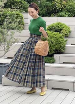 値下げ】TSURU by Mariko Oikawaチェック柄 フレアスカート - メルカリ
