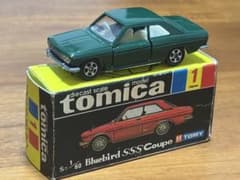 デ*ー様 黒箱最初期トミカ ブルーバード SSS クーペ 1Aホイール 緑