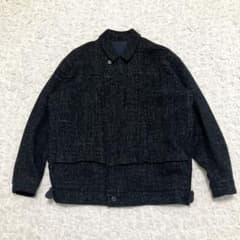 Y's for men【初期タグ】ブルゾン ツイード ジップ 黒 - メルカリ