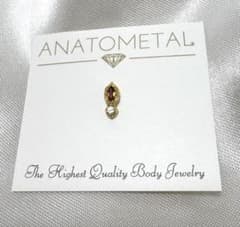 アナトメタル ピアス イザベラエンド 18金イエローゴールド 16g K18YG