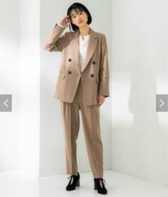 セットアップ】studiousハイストレッチダブルブレストJK+テーパードPT