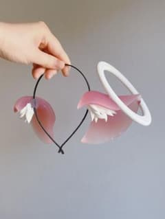 ririco：ramu リリコラム 猫天使 カチューシャ ツノカチュ - メルカリ