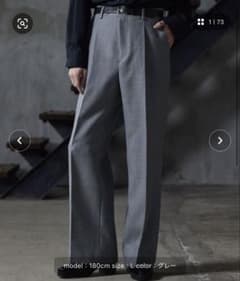 CLEL core 尾州ウールスラックス グレー M - メルカリ