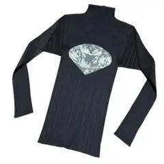 プリーツプリーズイッセイミヤケ リブハイネック長袖シャツPP33FK333