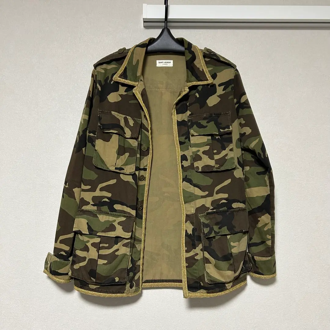 三代目登坂着】激レア サンローランパリフリンジ ミリタリージャケット