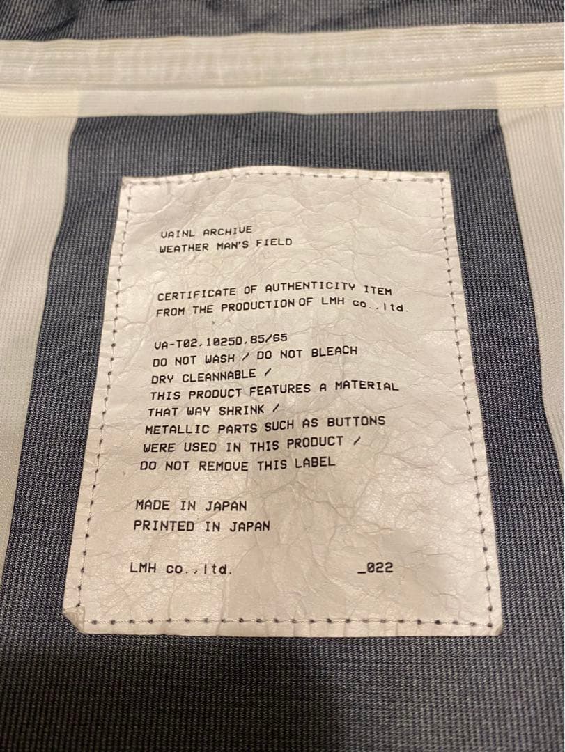 VAINL ARCHIVE WEATHER MAN'S FIELD コート 防水 - メルカリ